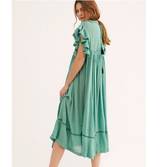 Free People Will Wait For You Midi Dress. L - Picture 2 of 8